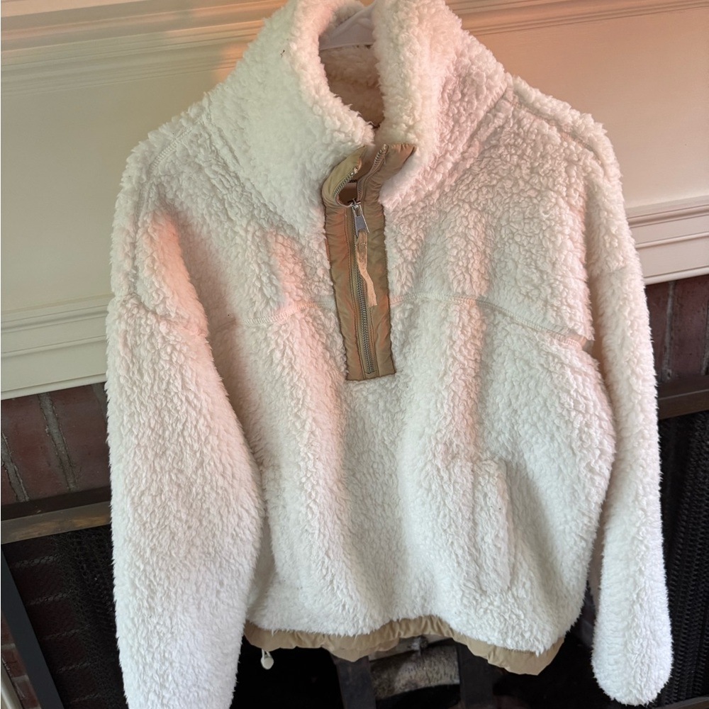 Cozy White Sherpa Pullover